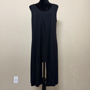 Cabi Vest Womens Medium Black Long Sleeveless Open Front Kimono Duster Layering